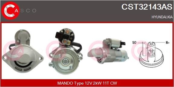 Kia SEDONA Starter motor CASCO CST32143AS cheap