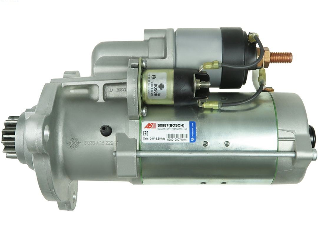 AS-PL S0587(BOSCH) Starters 24V, 5,50kW, Number of Teeth: 12