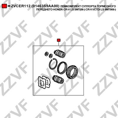 ZZVF Brake Caliper Rebuild Kit ZVCER112 for HONDA CR-V