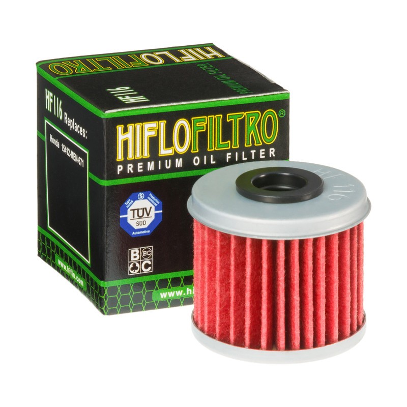 Moto HifloFiltro Vlożka filtra Ø: 38,0mm, Ø: 38,0mm, Výżka: 36mm, Výżka 1: 33,0mm Olejový filter HF116 kúpte si lacno