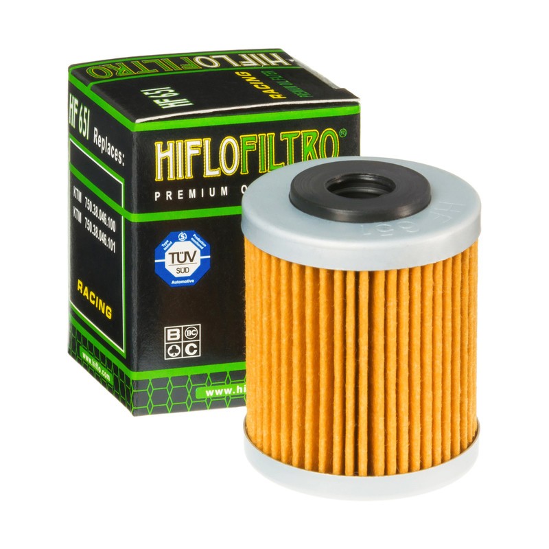 HifloFiltro Filter Insert Ø: 41.5mm, Height: 53mm Oil filters HF651 buy