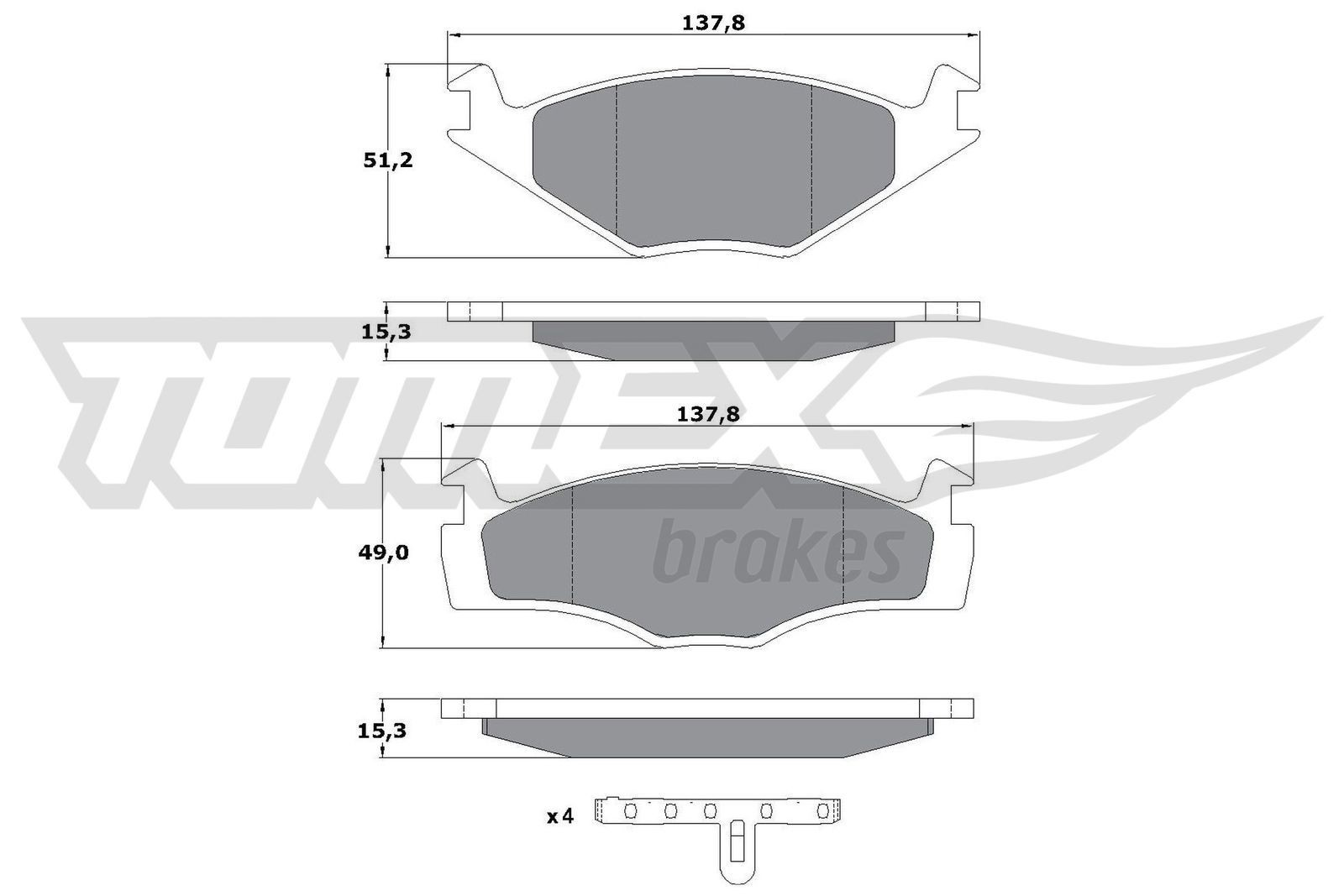 TOMEX brakes Bremsbelagsatz TX 10-14