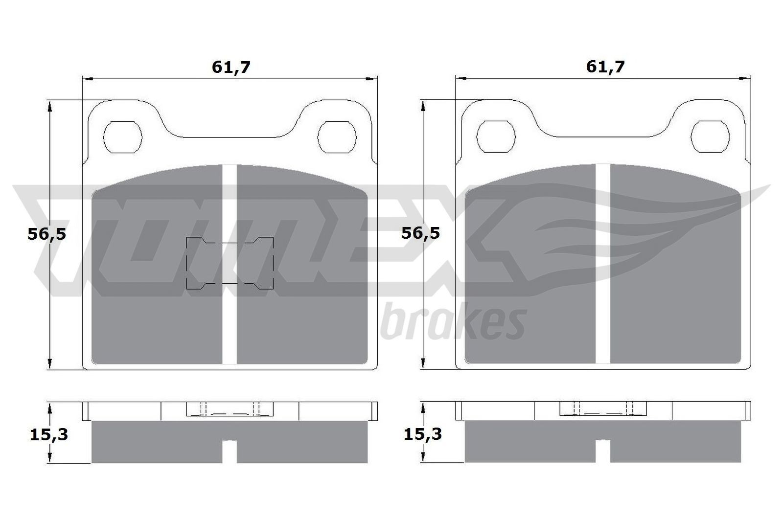 original VW Polo 86 Brake pads front and rear TOMEX brakes TX 10-16