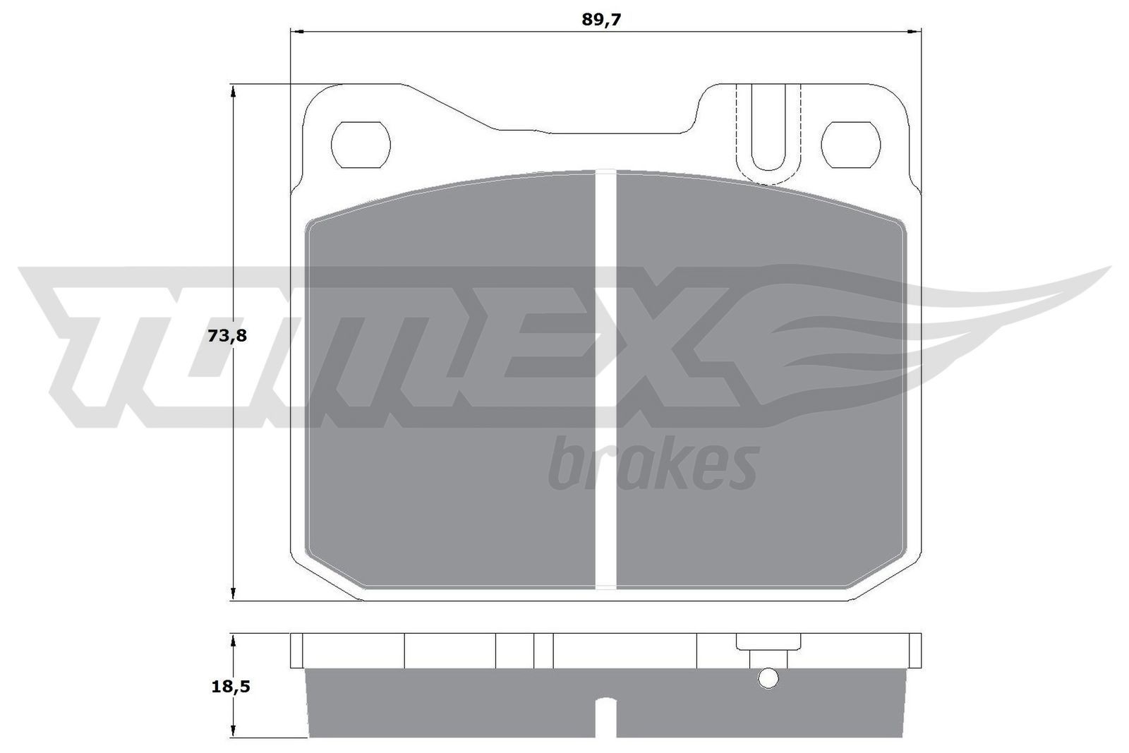 10-224 TOMEX brakes TX10-224 Brake pad set 281698151B