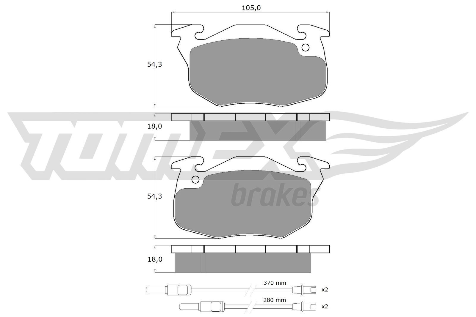 Bremsklötze Mega in Original Qualität TOMEX brakes TX 10-341