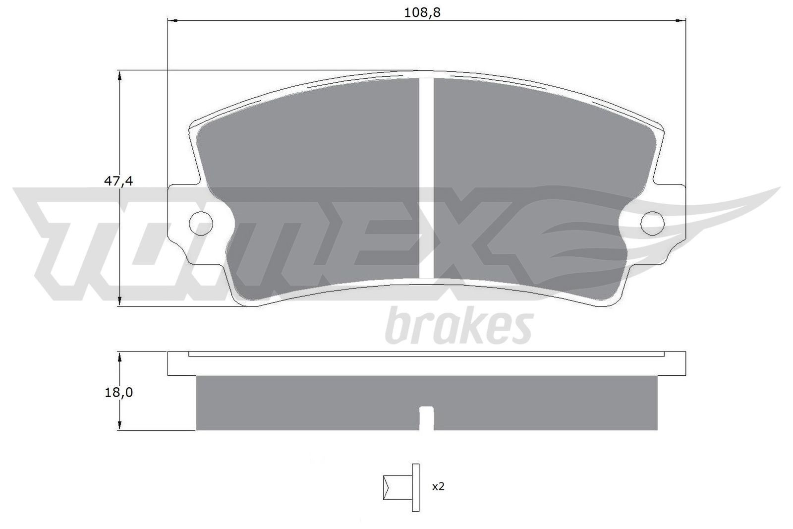 10-434 TOMEX brakes TX10-434 Brake pad set 5892310