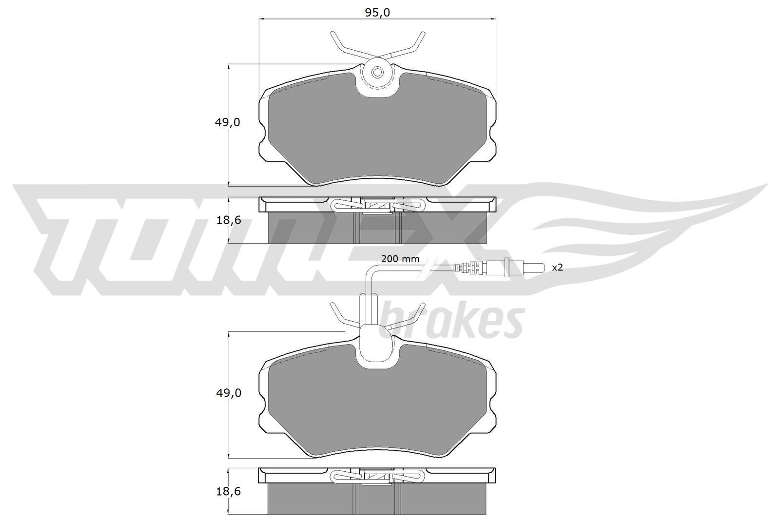 10-44 TOMEX brakes TX10-44 Brake pad set 4252.70