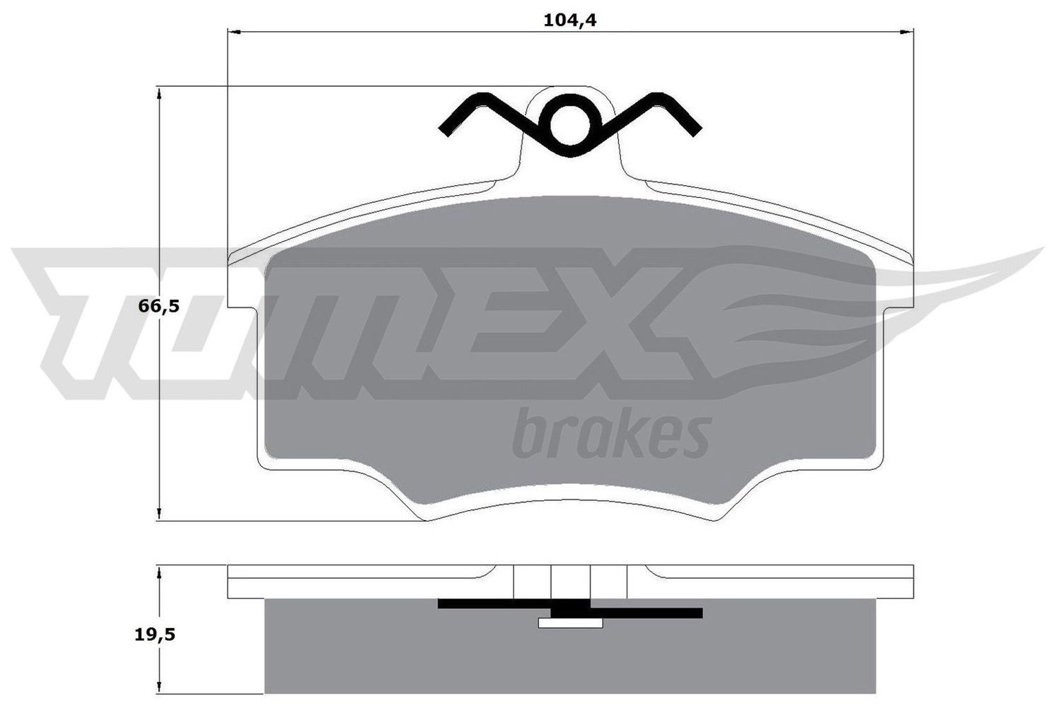 10-57 TOMEX brakes TX10-57 Brake pad set 321 698 151.