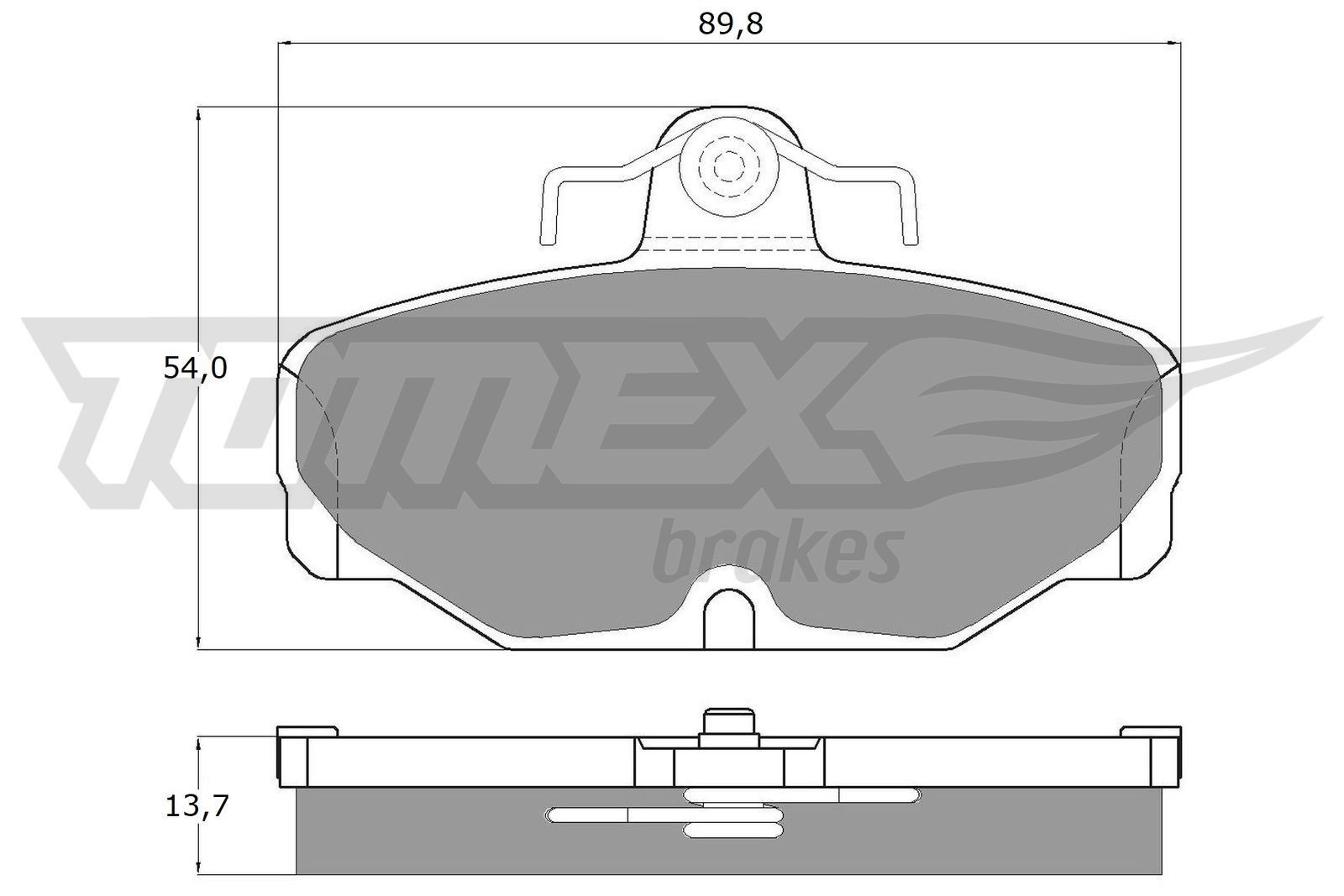 TOMEX brakes TX 10-67 Brake pad set Rear Axle