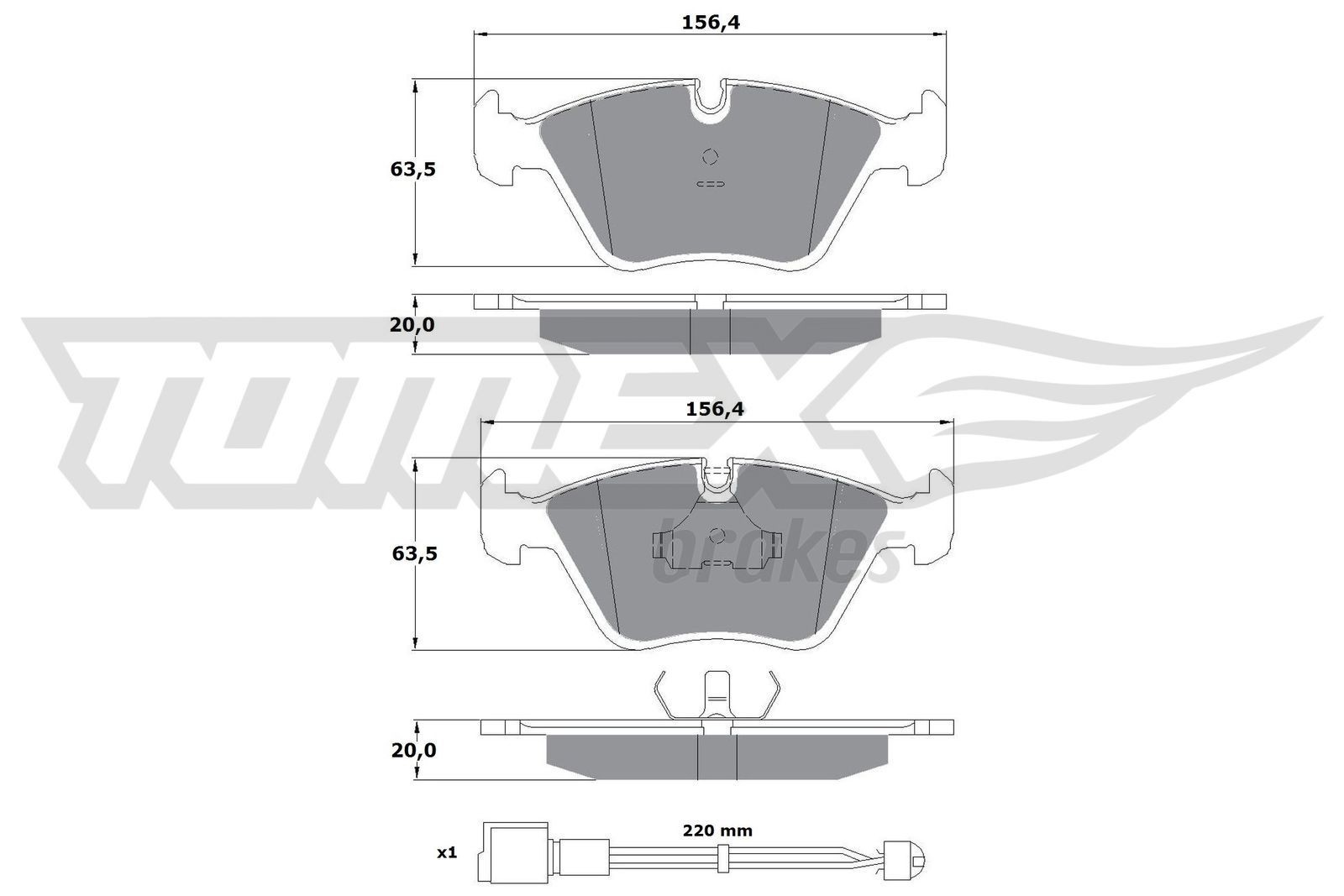 BMW 5 Series Set of brake pads 13760146 TOMEX brakes TX 10-691 online buy