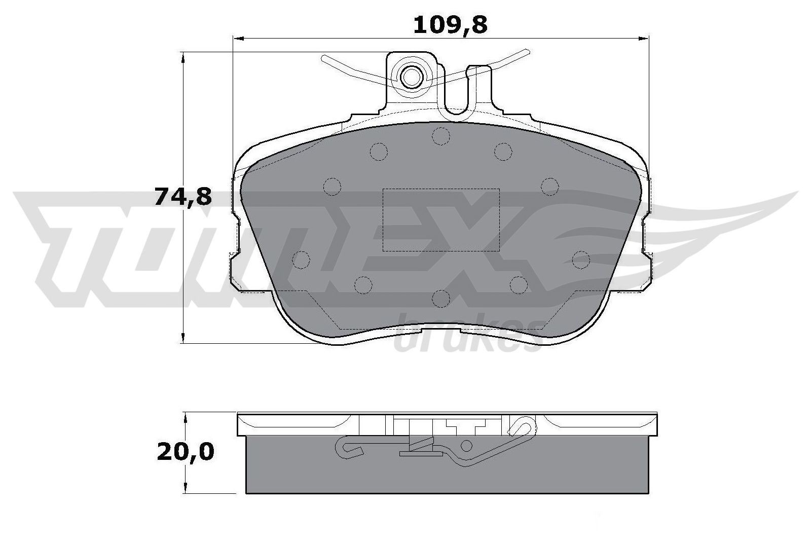 11-46 TOMEX brakes TX11-46 Brake pad set 002 420 21 2005