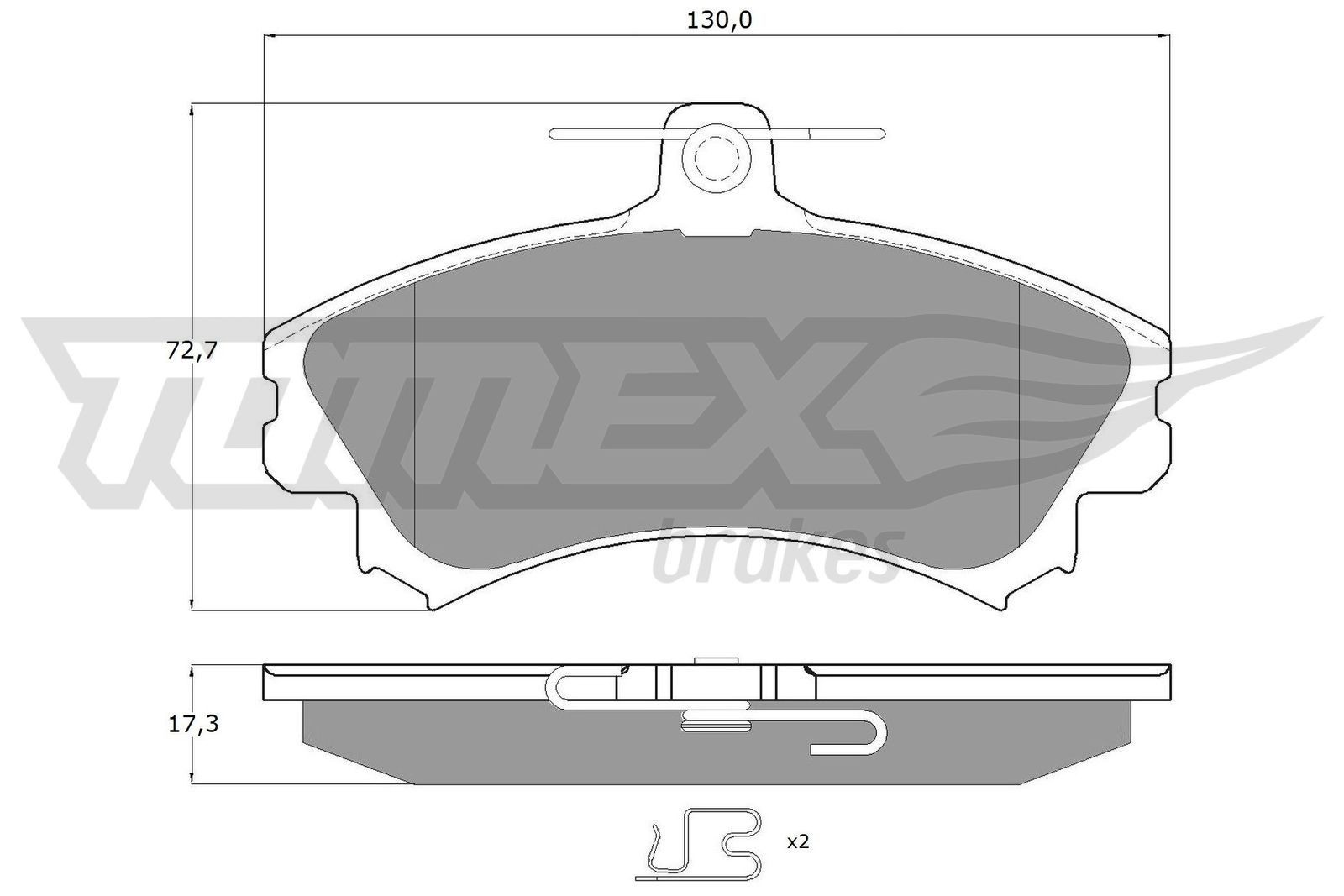 TOMEX brakes TX11-521 Σετ τακάκια, δισκόφρενα 4605A734