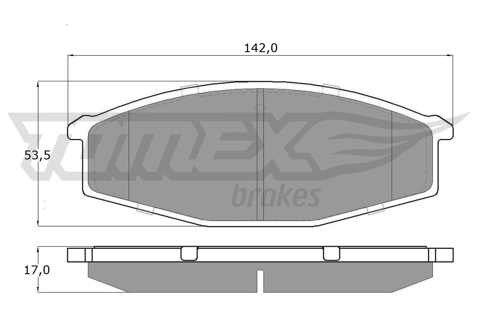 11-56 TOMEX brakes TX11-56 Brake pad set 41060-C7190