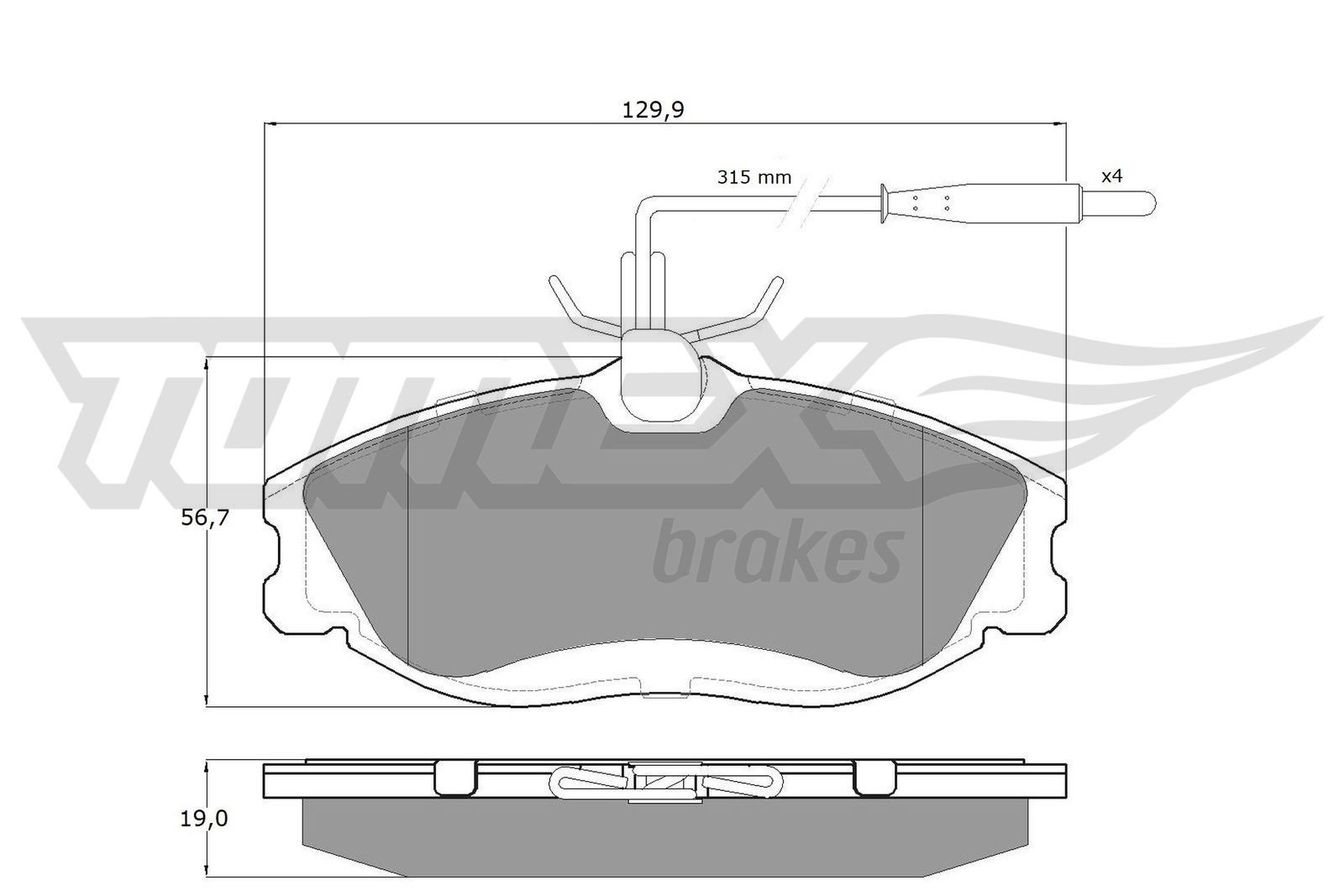 11-62 TOMEX brakes TX11-62 Brake pad set 4252 06