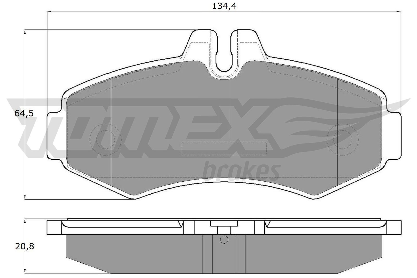 12-23 TOMEX brakes TX12-23 Brake pad set A 638 421 0010