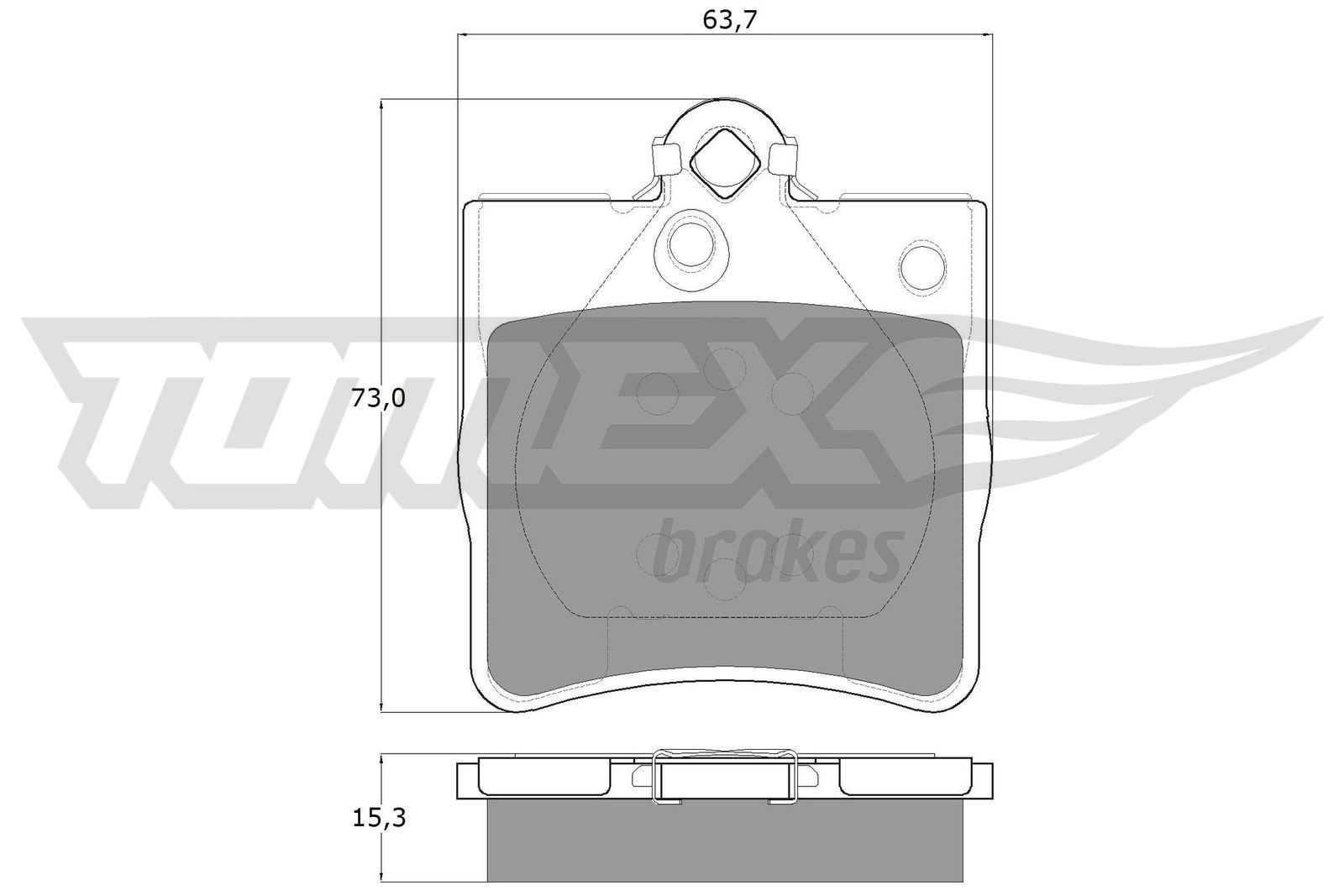 12-29 TOMEX brakes TX12-29 Brake pad set A 002 420 74 20