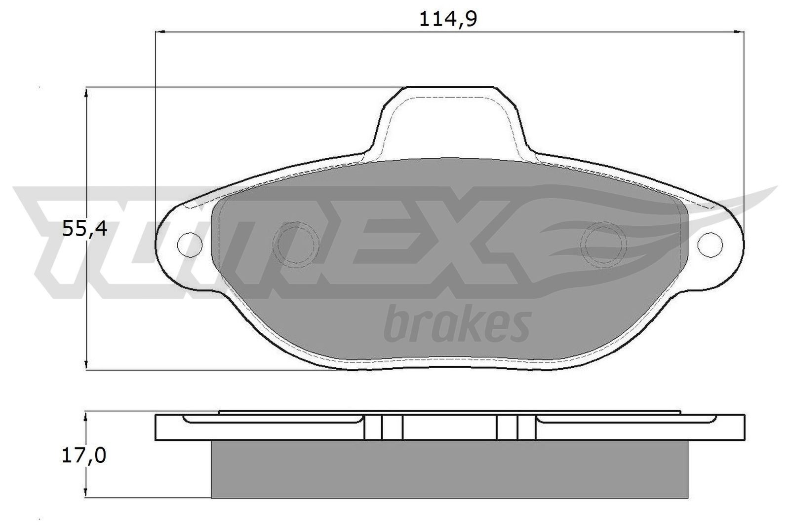 12-41 TOMEX brakes TX12-41 Brake pad set 71770985