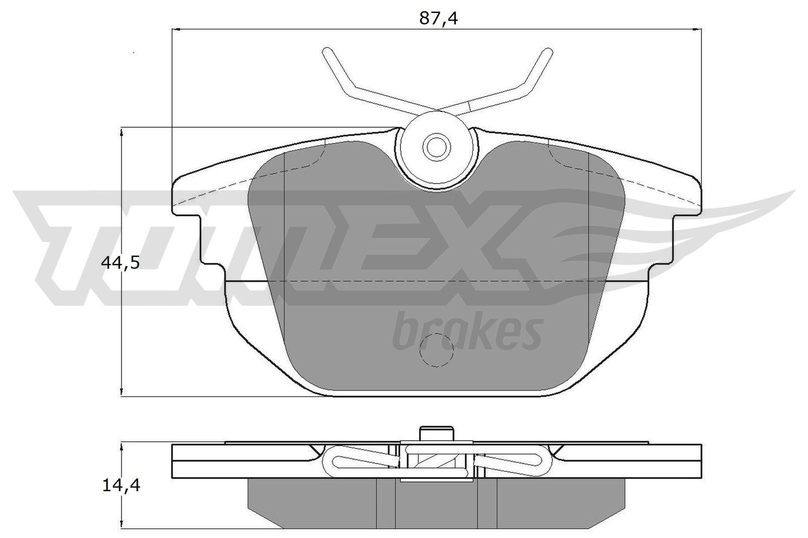 12-43 TOMEX brakes TX12-43 Brake pad set 7 736 235 4