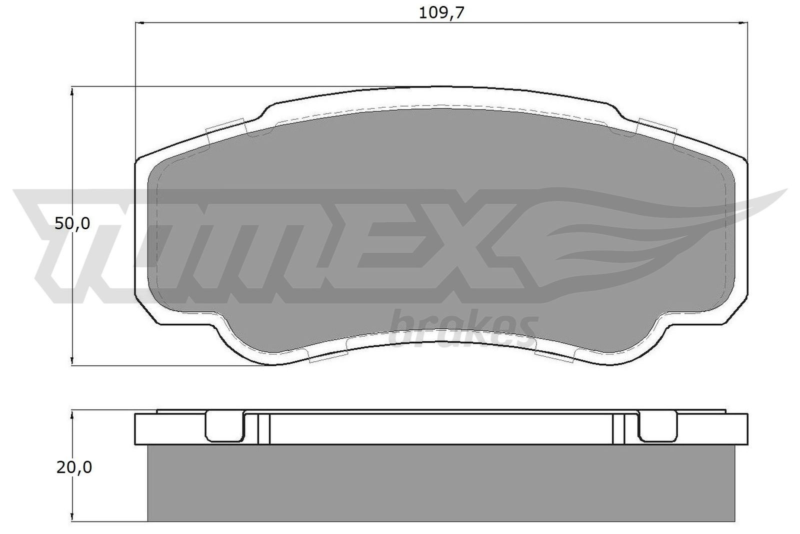 12-46 TOMEX brakes TX12-46 Brake pad set 1611457780