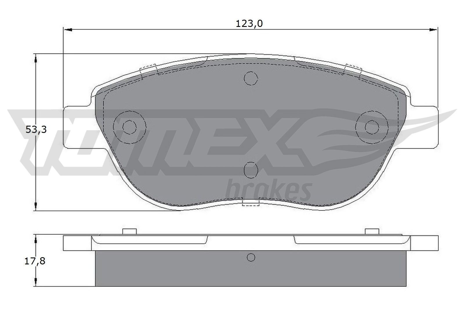 12-483 TOMEX brakes TX12483 Pastiglie dei freni FIAT Doblo I Cargo (223) 1.4 77 CV Benzina 2011