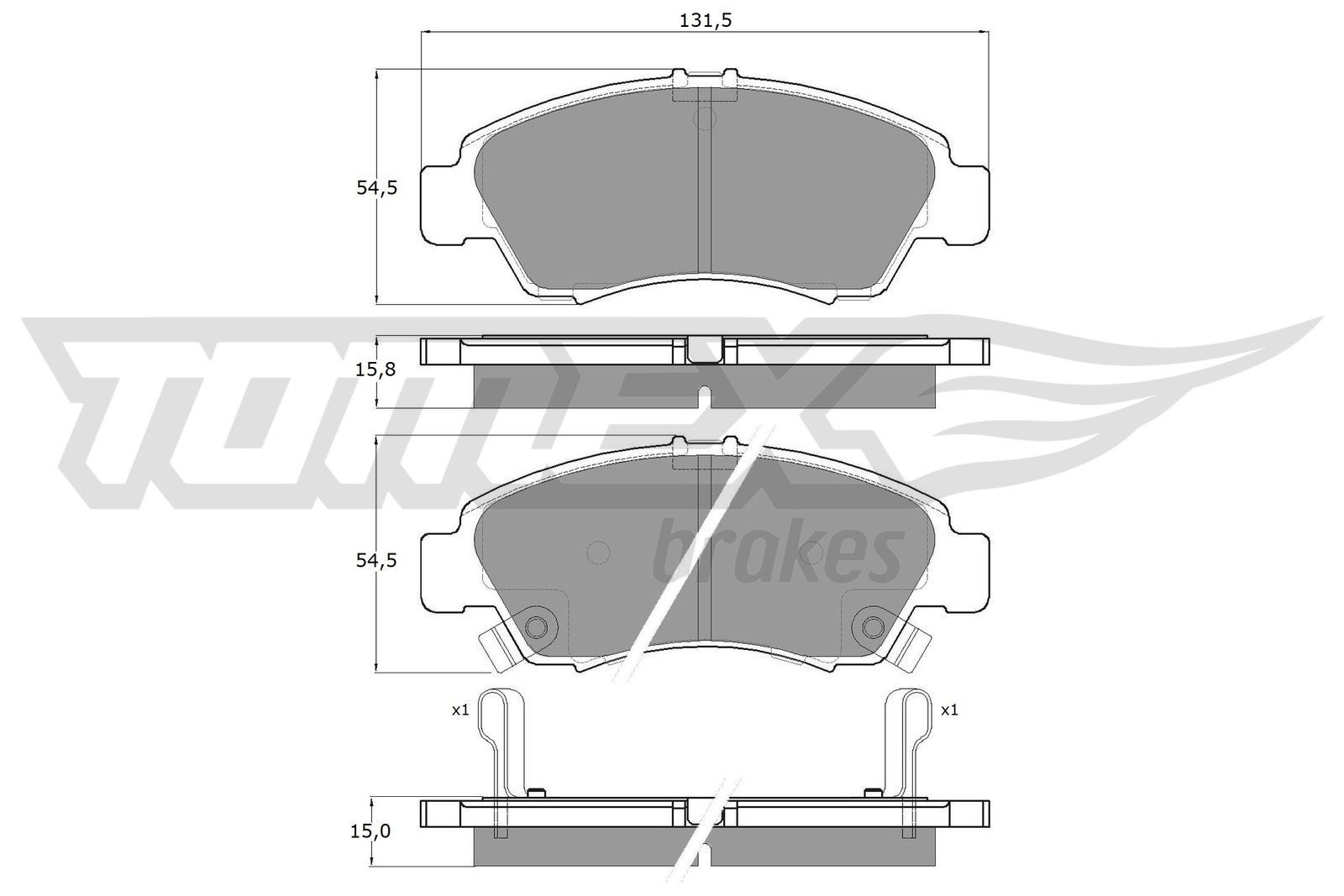 Honda LOGO Brake pad set TOMEX brakes TX 12-65 cheap
