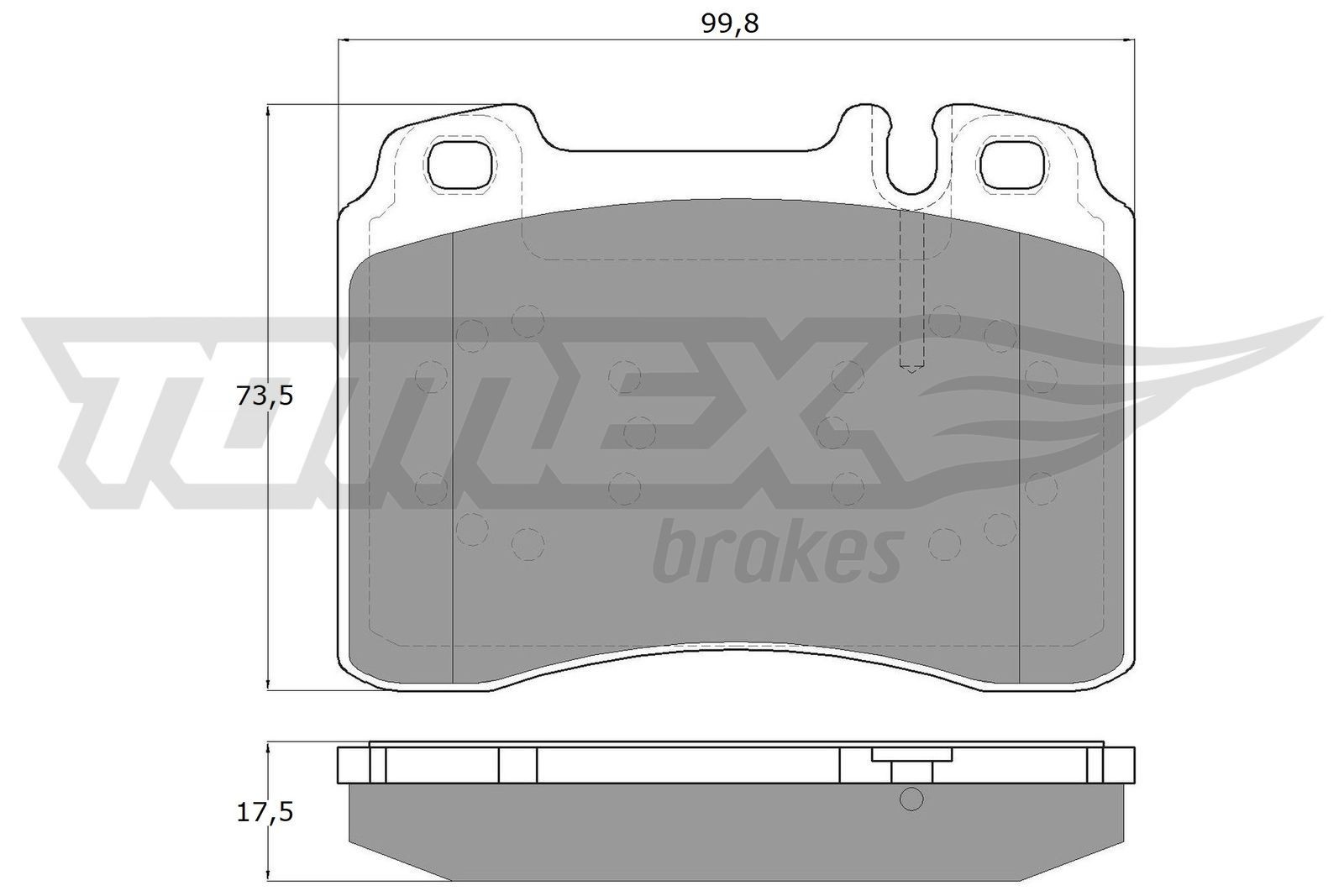 12-71 TOMEX brakes TX12-71 Brake pad set A0024201520