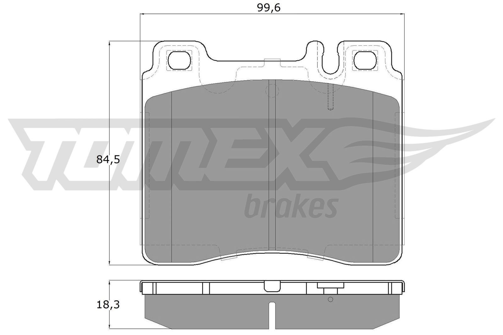 TOMEX brakes TX 12-74 Brake pad set Front Axle, prepared for wear indicator
