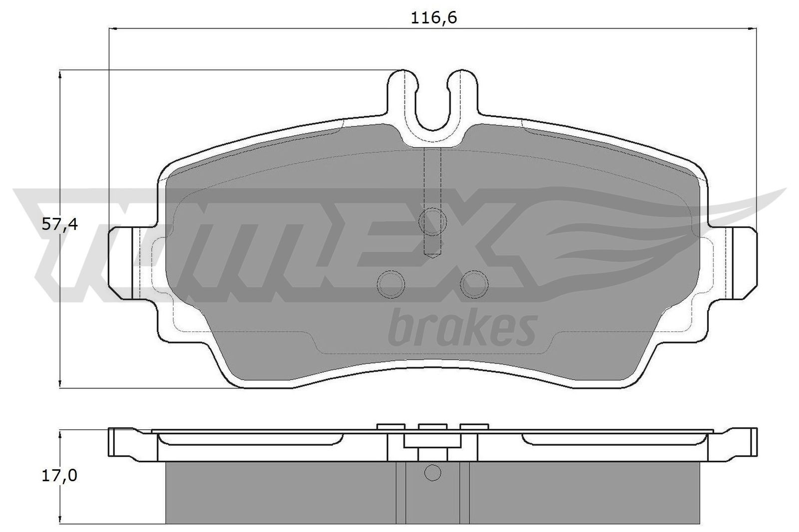 12-75 TOMEX brakes TX12-75 Kit pastiglie freni 168 420 13 20