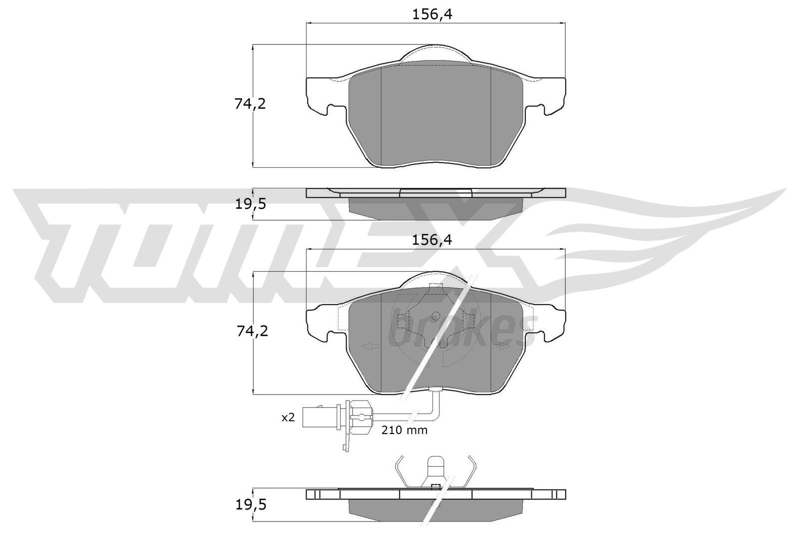 13-13 TOMEX brakes TX1313 Brake pads Audi A4 B5 1.8 T 170 hp Petrol 2000 price