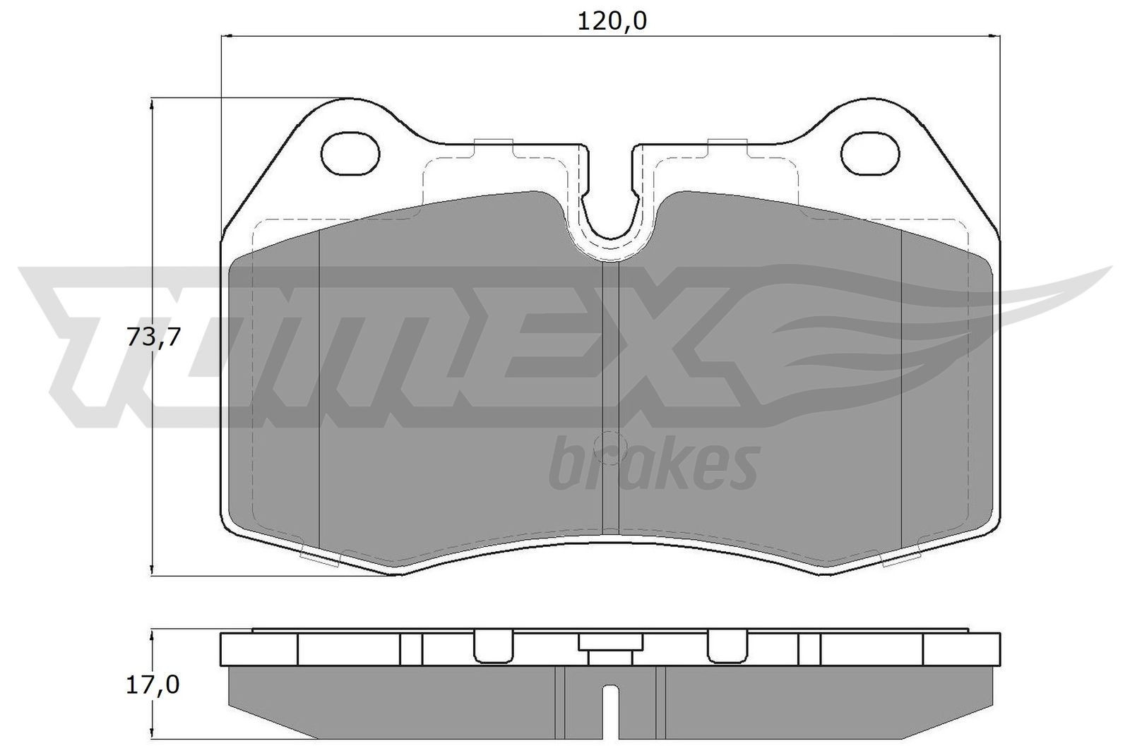 13-24 TOMEX brakes TX13-24 Brake pad set 41060 12U87