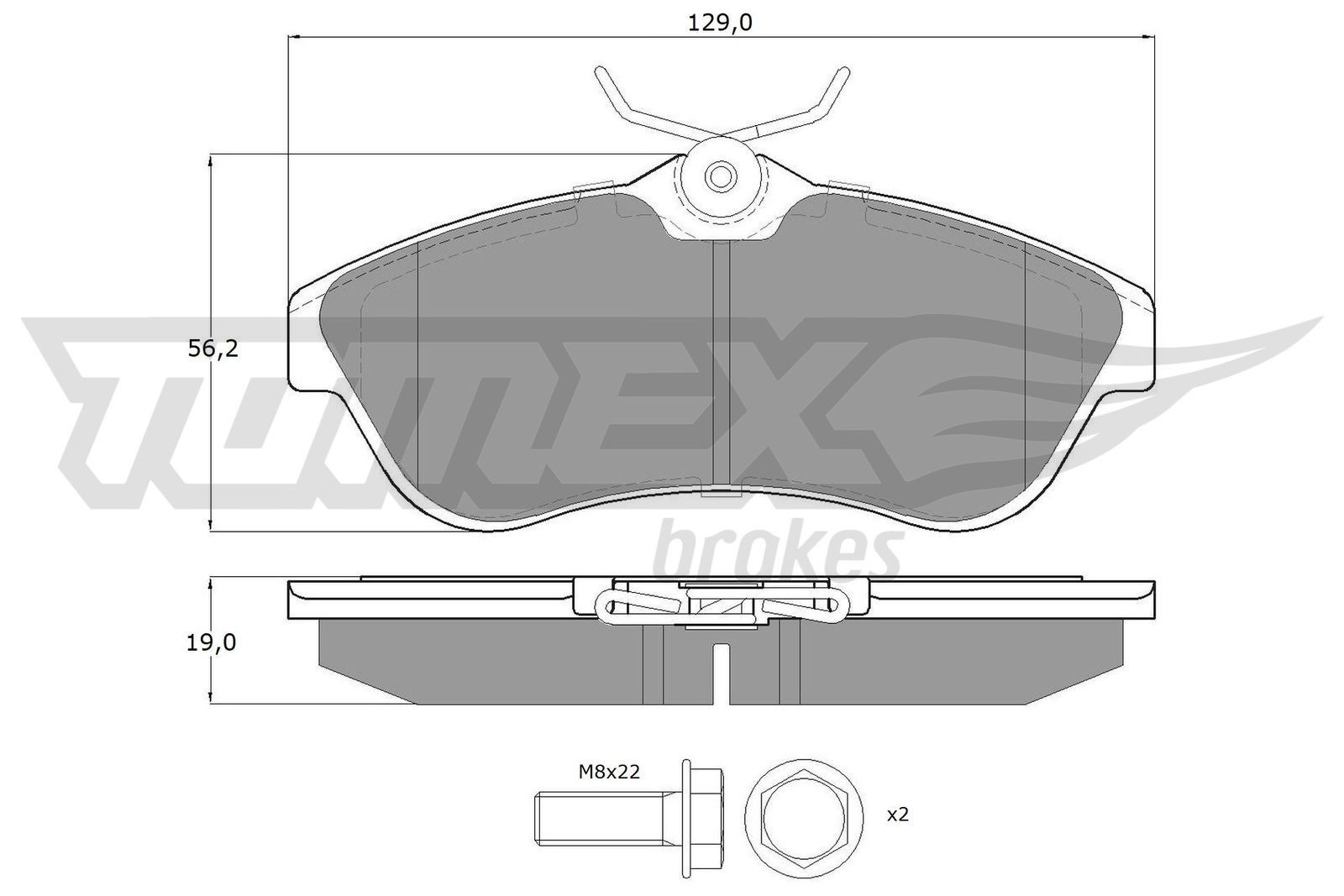 13-29 TOMEX brakes TX13-29 Brake pad set 1617270280