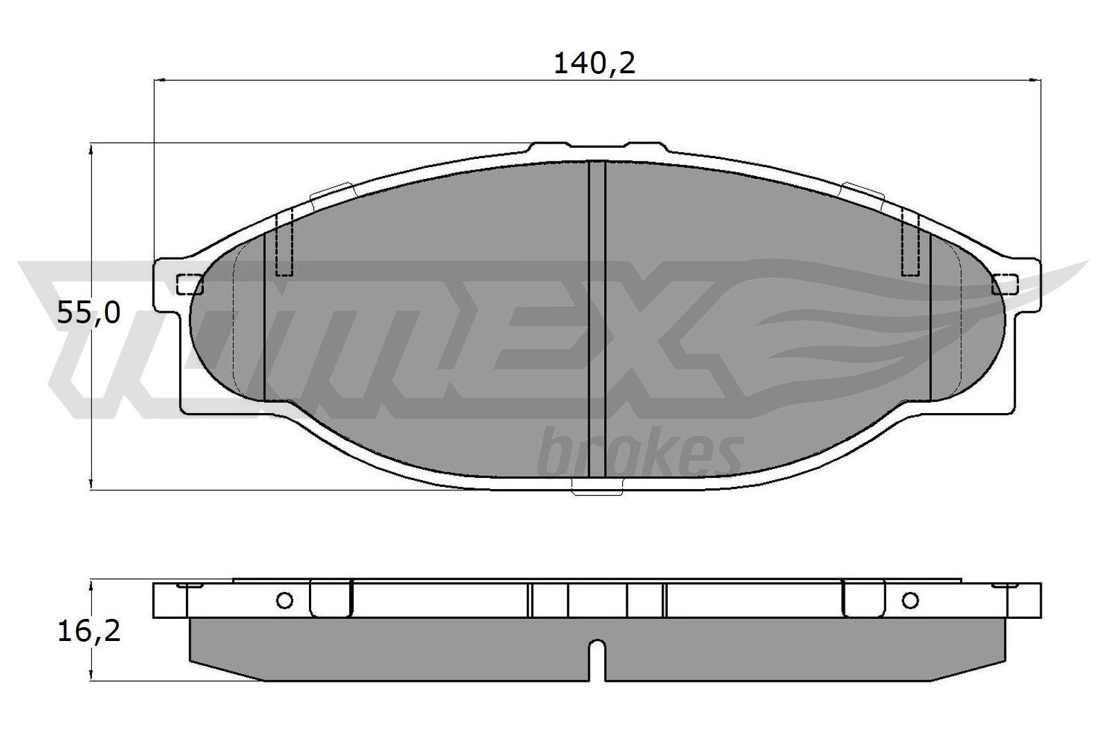 13-80 TOMEX brakes TX13-80 Brake pad set AY040TY013