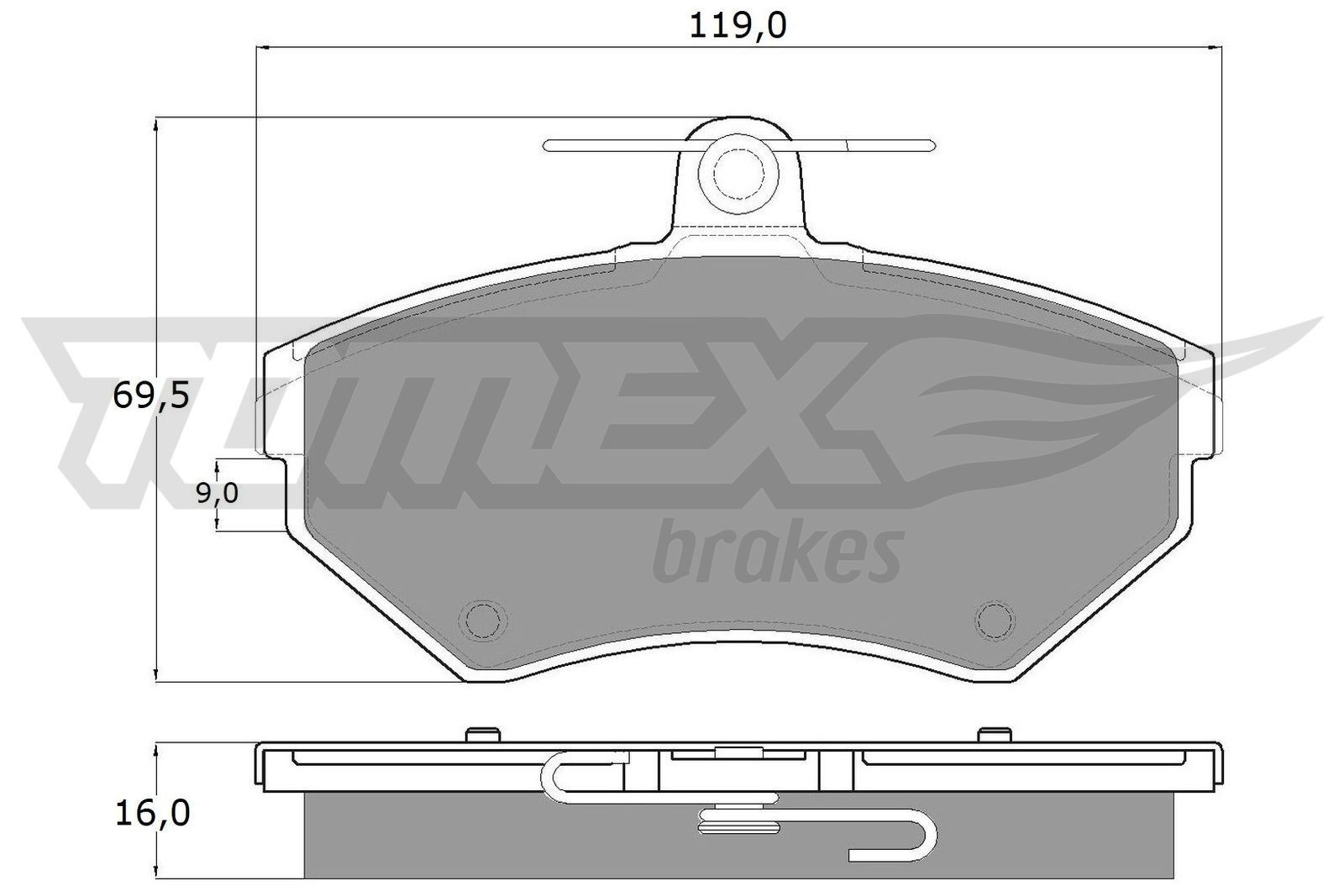 13-94 TOMEX brakes TX13-94 Brake pad set 6N0 698 151A