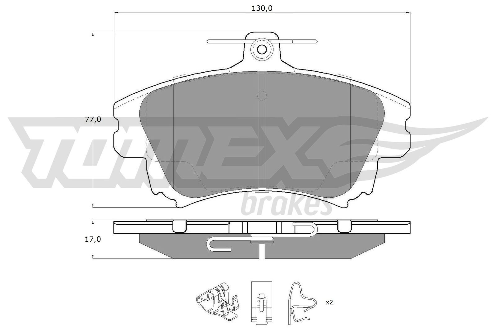 14-03 TOMEX brakes TX14-03 Brake pad set 4544210110