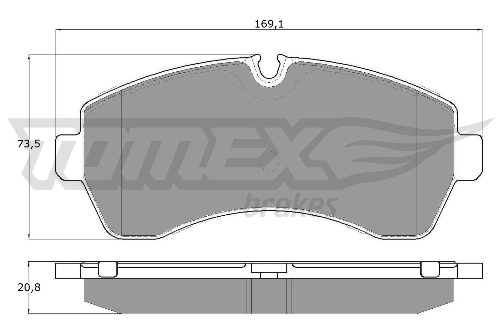 14-24 TOMEX brakes TX14-24 Brake pad set 906 421 08 00
