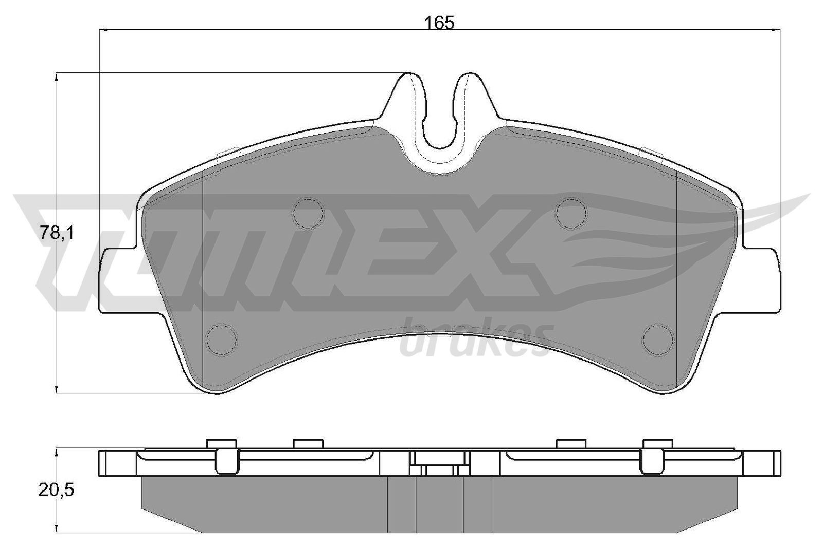 14-26 TOMEX brakes TX14-26 Brake pad set JZW 698 451P