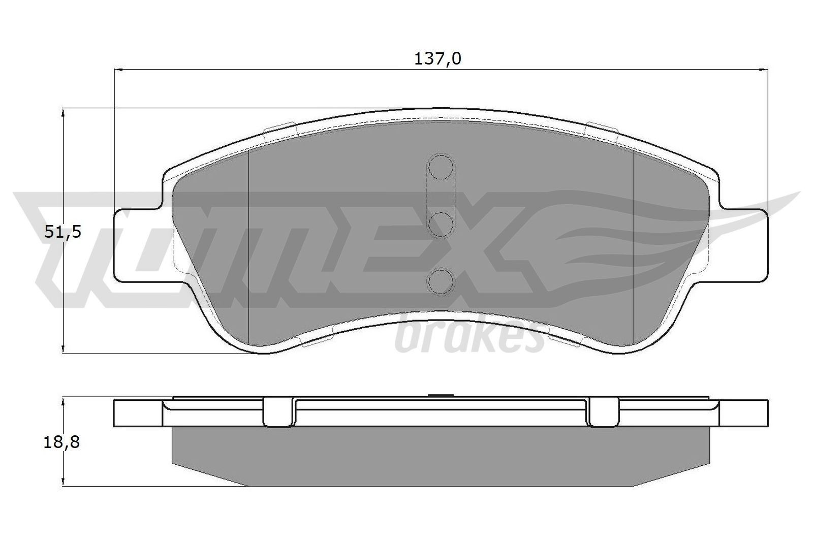 14-64 TOMEX brakes TX14-64 Brake pad set 1646186180