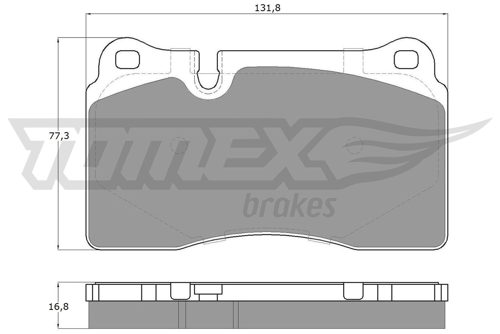14-73 TOMEX brakes TX14-73 Brake pad set 8J0 698 151E