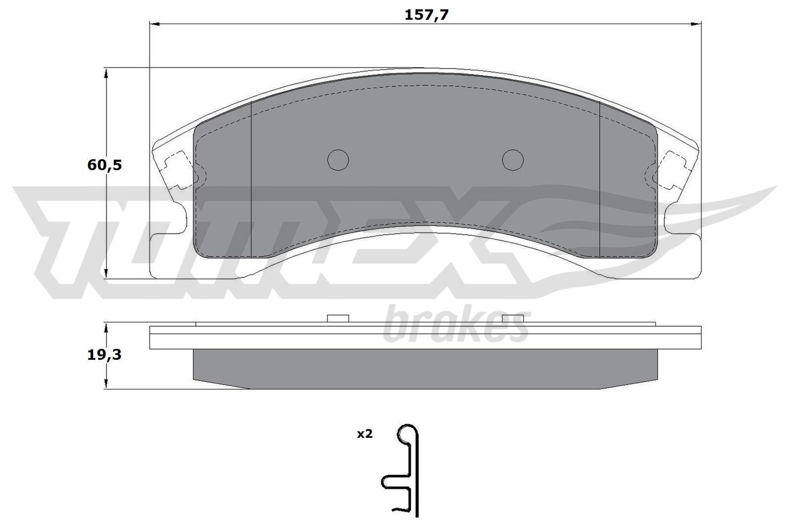 14-91 TOMEX brakes TX14-91 Brake pad set 05093138AA