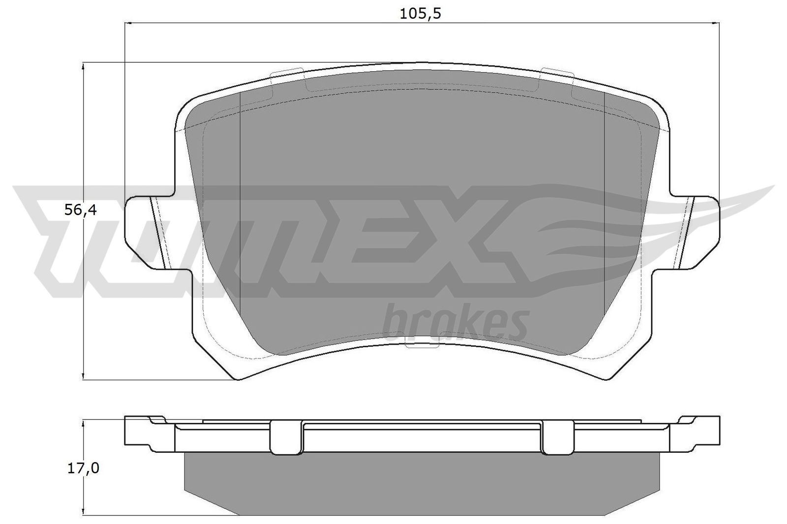 TOMEX brakes TX 15-83 Brake pad set Rear Axle