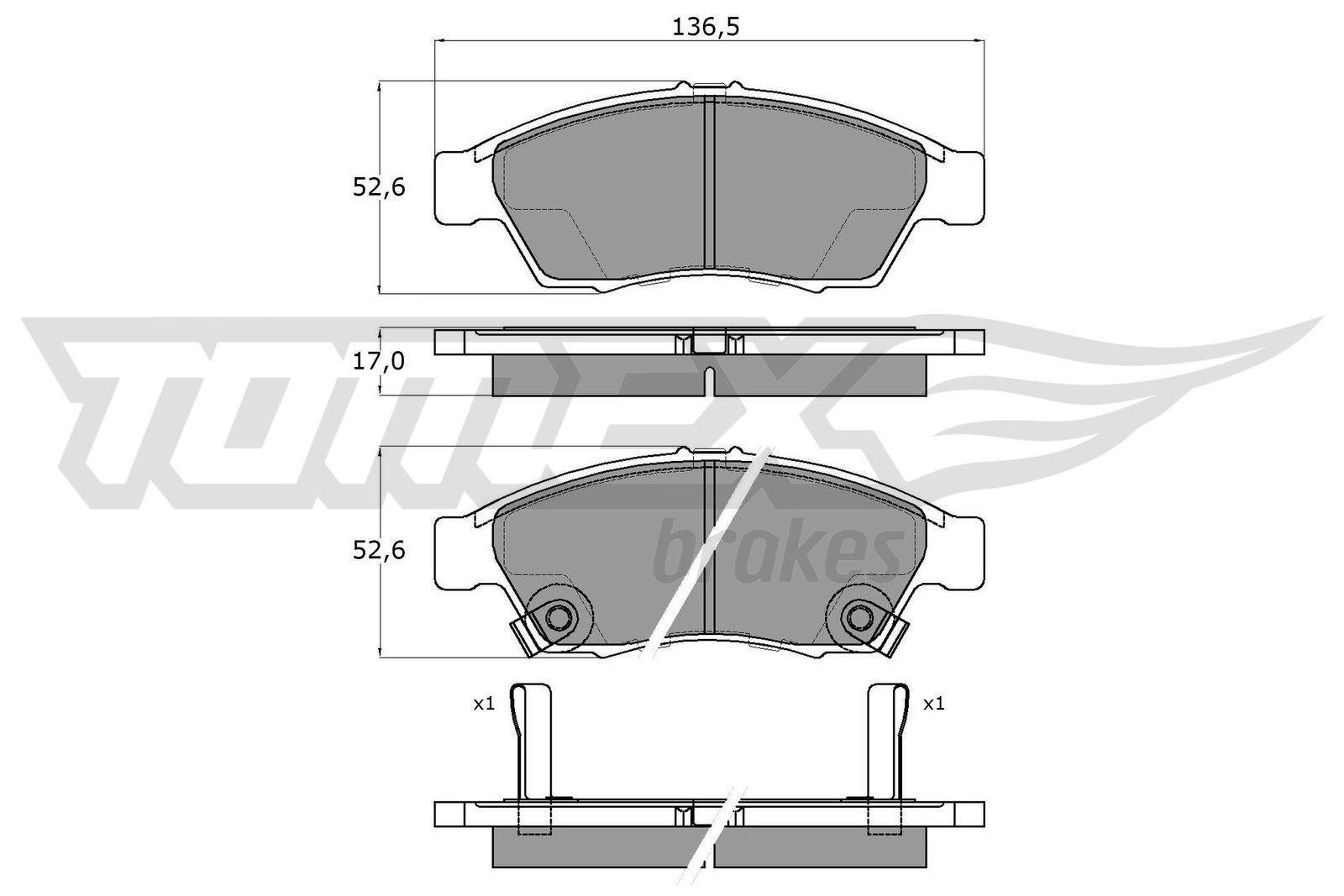 TX 16-08 TOMEX brakes Brake pad set - buy online