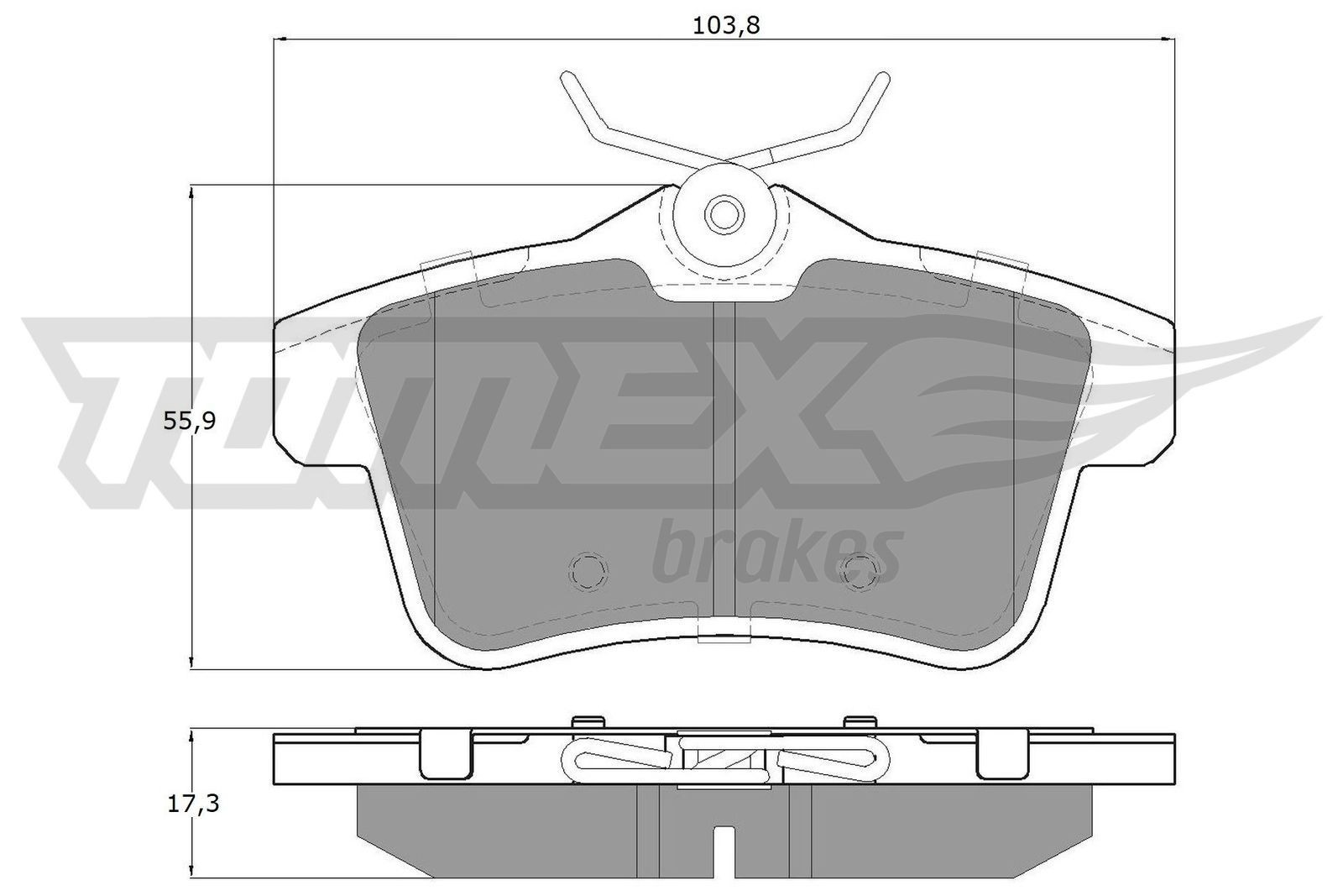 16-60 TOMEX brakes TX16-60 Brake pad set 1647873880