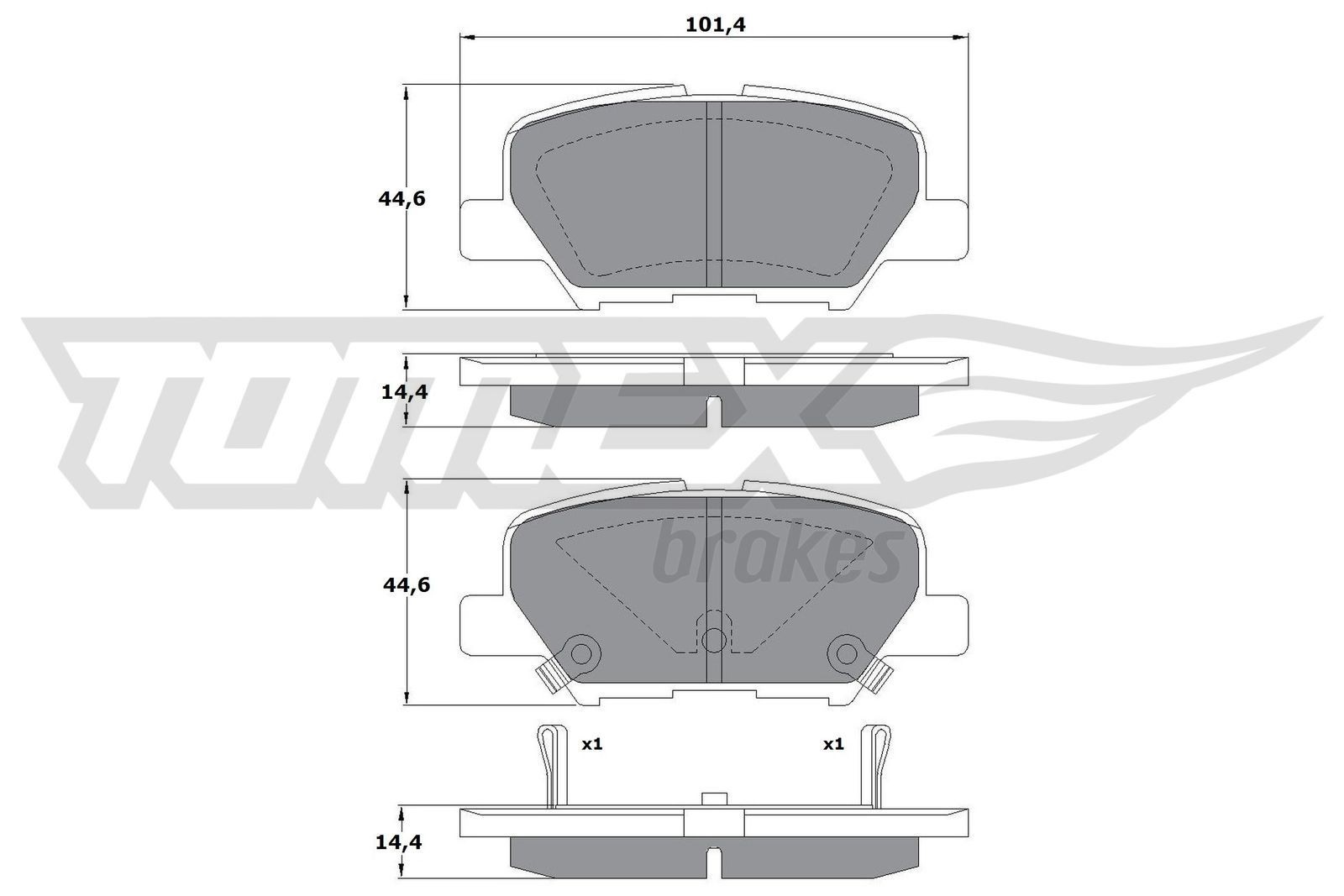 17-30 TOMEX brakes TX17-30 Brake pad set 4605B915