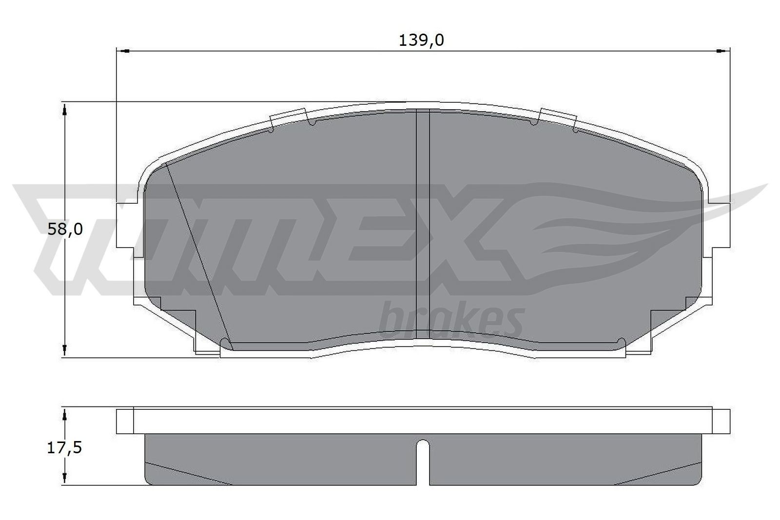 17-42 TOMEX brakes TX 17-42 Pasticche dei freni Mazda CX-7 2006 di qualità originale