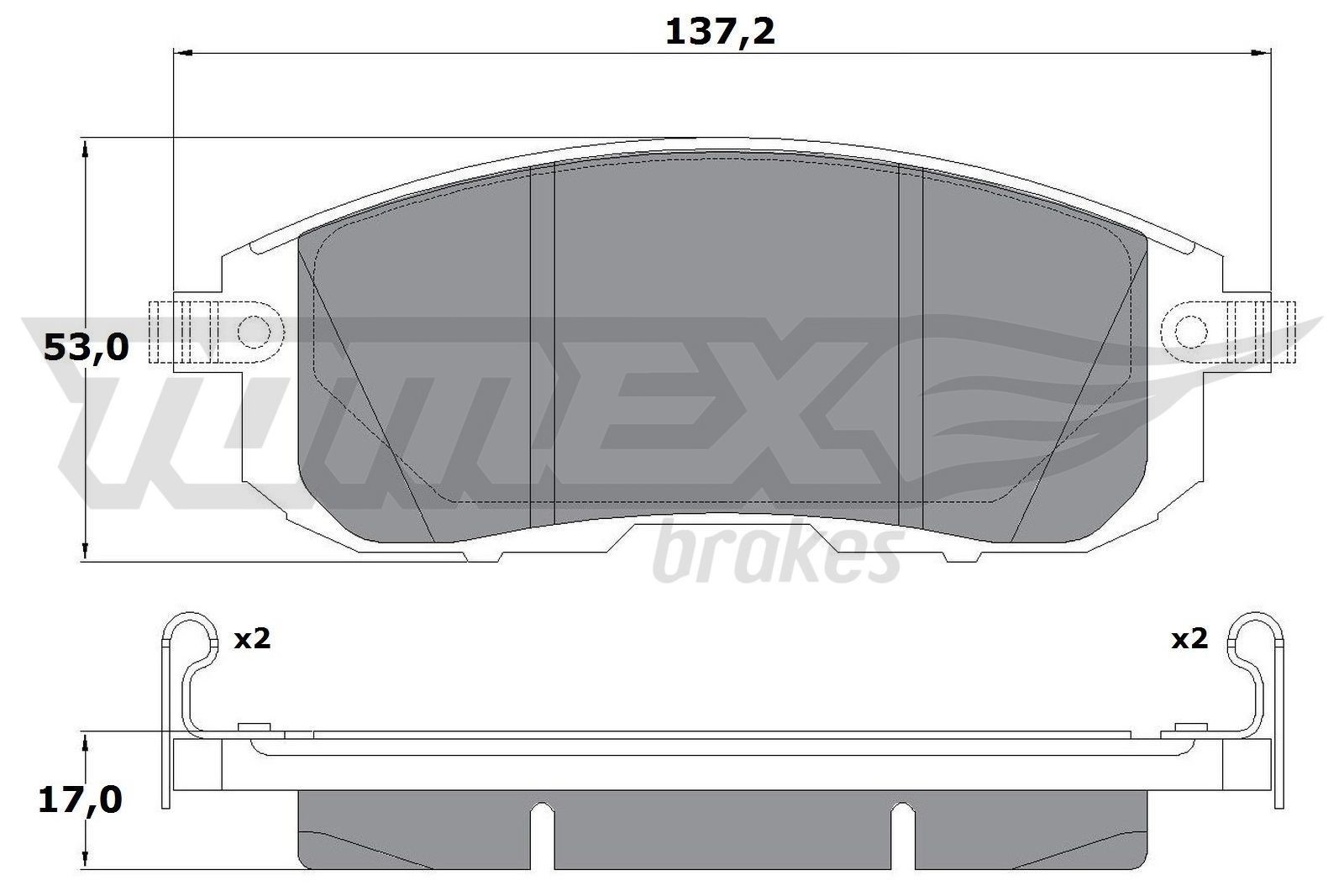 17-56 TOMEX brakes TX17-56 Brake pad set 4106040U92