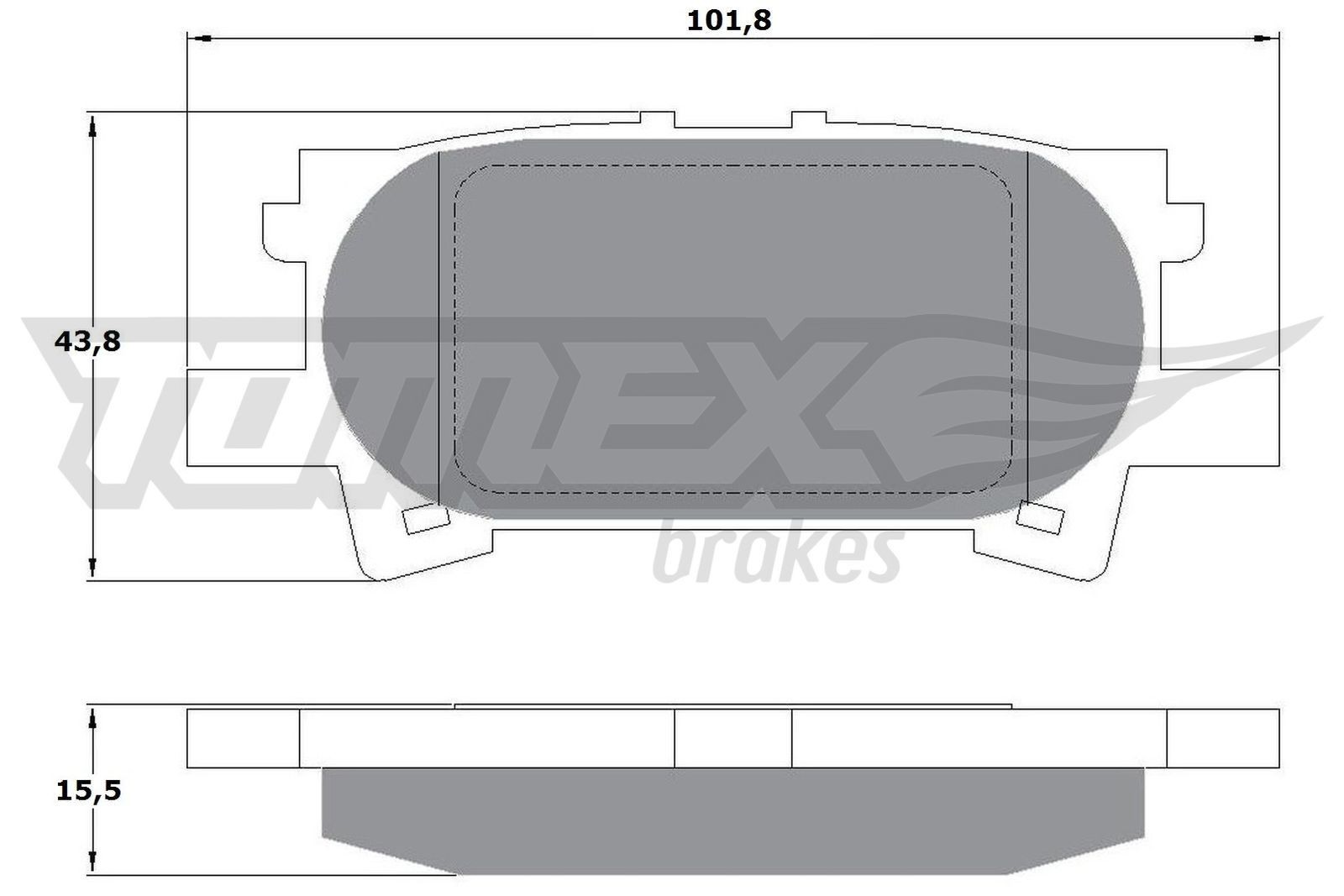 TOMEX brakes TX 17-64 Brake pad set Rear Axle
