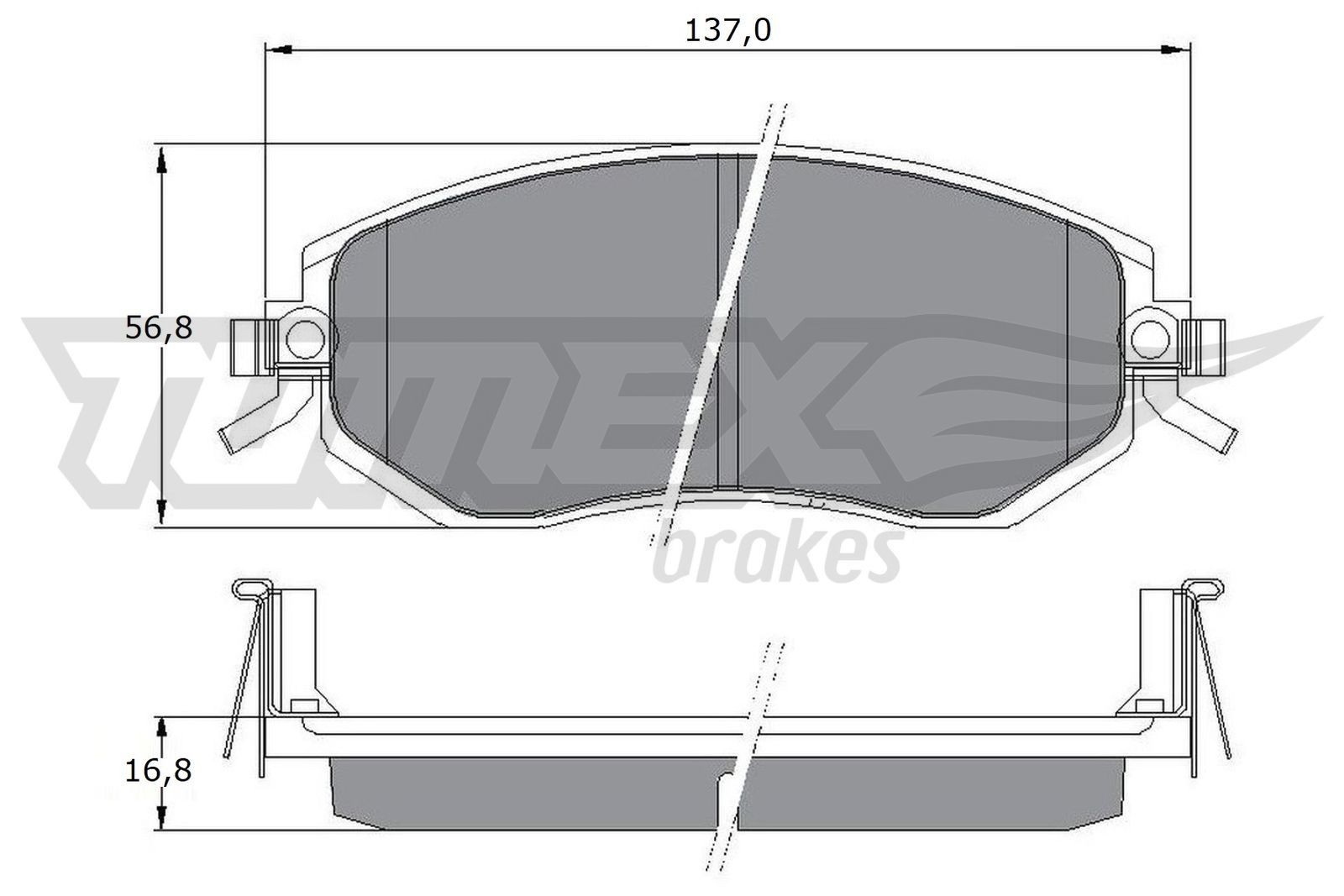 17-65 TOMEX brakes TX17-65 Brake pad set SU00304678