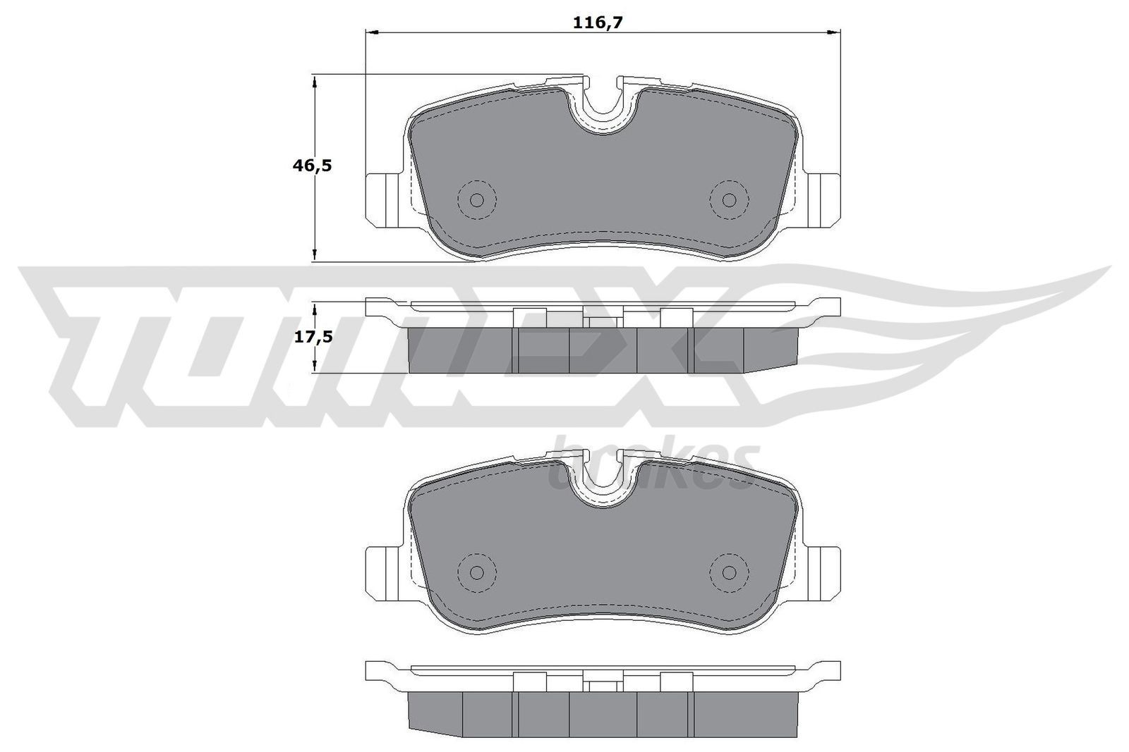 17-72 TOMEX brakes TX17-72 Brake pad set LR015519