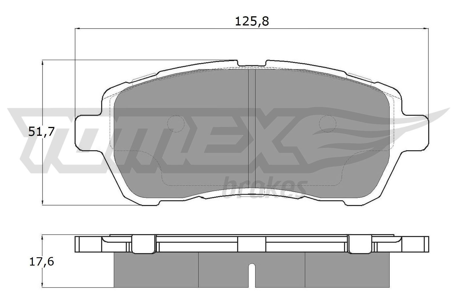TOMEX brakes Bremsklötze Ford TX 17-95 in Original Qualität