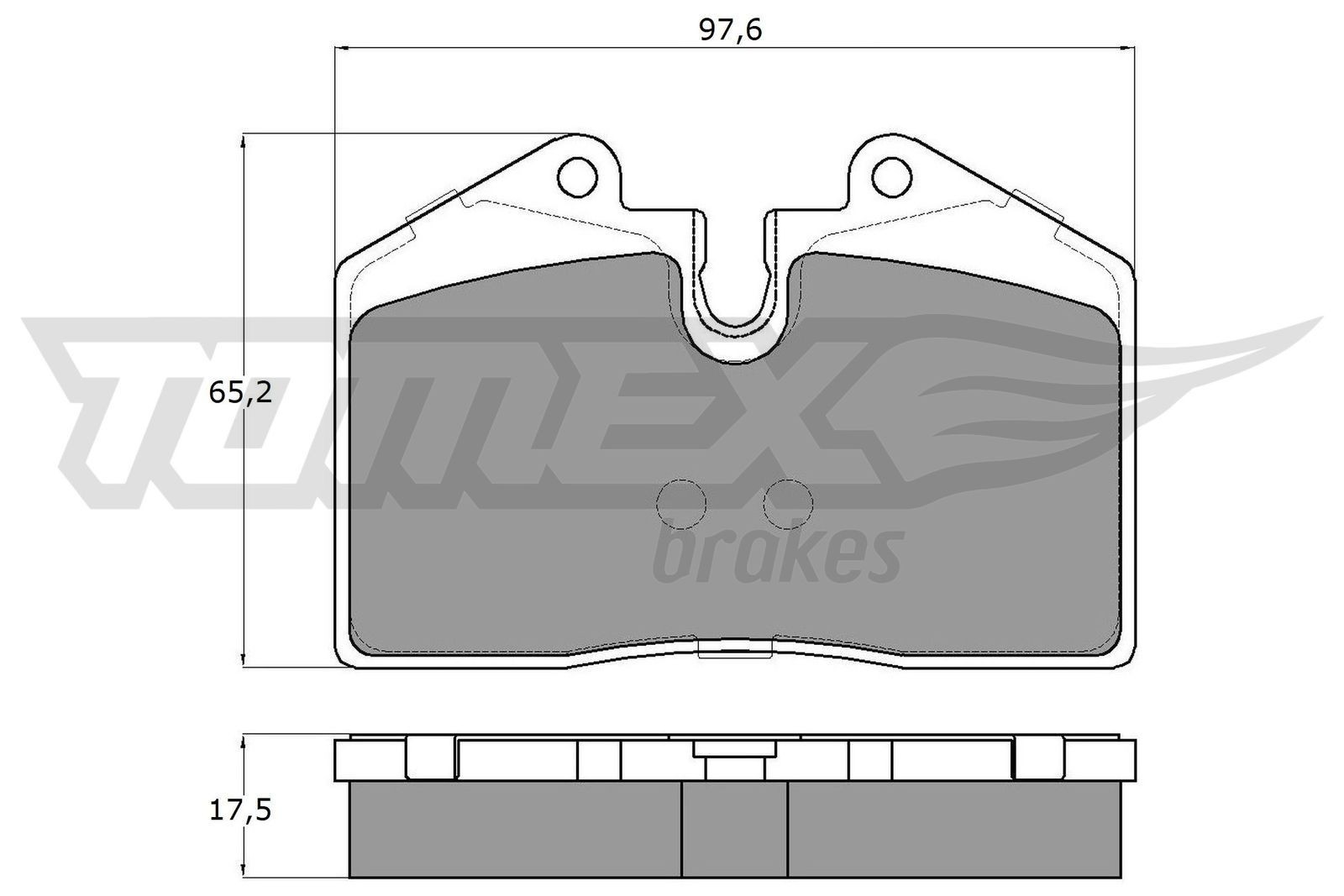 18-02 TOMEX brakes prepared for wear indicator Height: 65,2mm, Width: 97,6mm, Thickness: 17,5mm Brake pads TX 18-02 buy